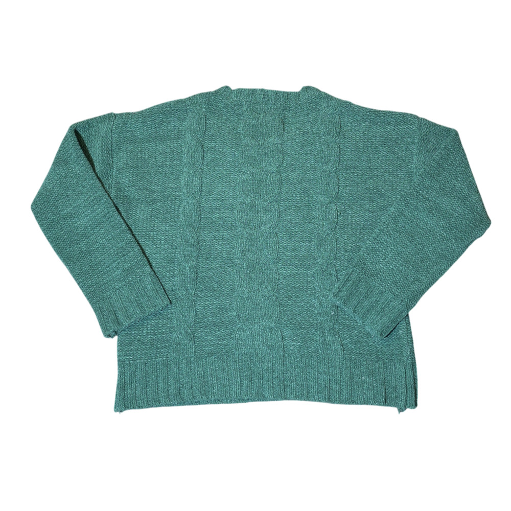 Pink Republic Chunky Knit Emerald Sweater Sz Junior XL Round Neck Dolman Sleeve - Picture 3 of 12